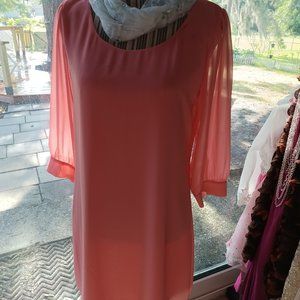 Pink chiffon dress